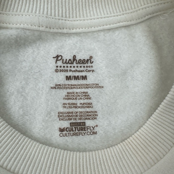 Pusheen Cream Sweatshirt with Macaron Design - Picture 4 of 4
